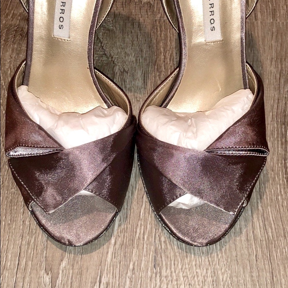 Caparros silver gray glitter evening sandal 6.5 - Picture 2 of 7